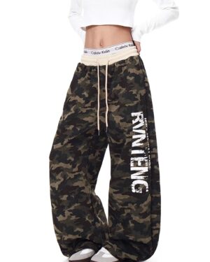 Camo Baggy Unisex 3 Threads Jogger