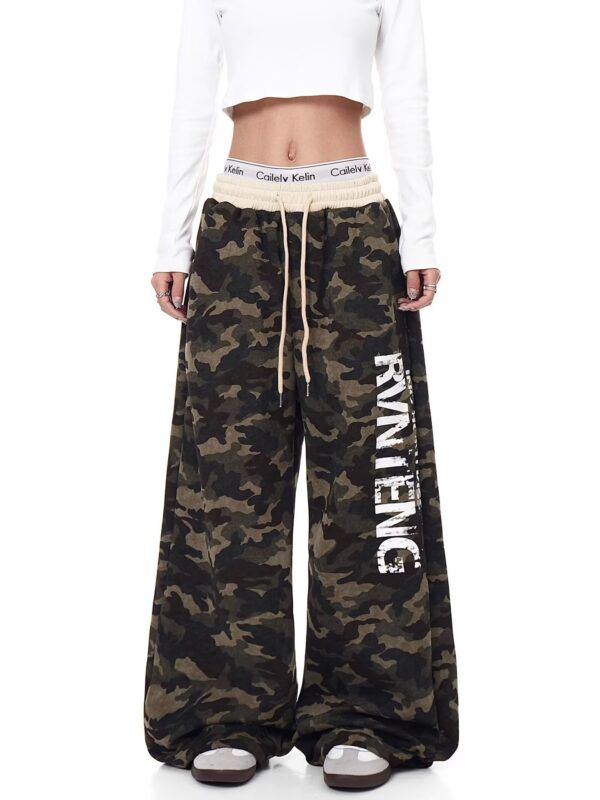 Camo Baggy Unisex 3 Threads Jogger