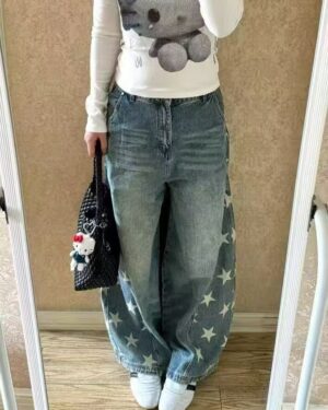 Washed Stars Baggy Jeans