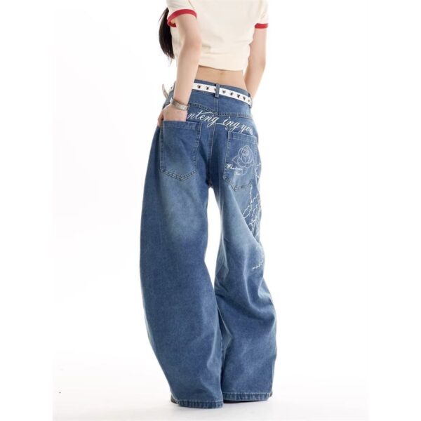 Light Chained Rose Baggy Pants