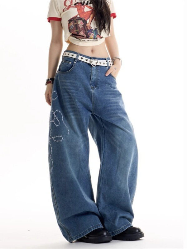 Light Chained Rose Baggy Pants