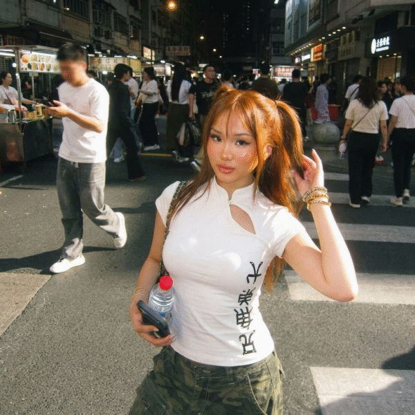 White Qipao Vintage Short Sleeve Crop