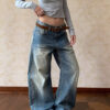 Retro Vintage Dirty Jeans