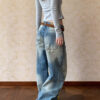 Retro Vintage Dirty Jeans