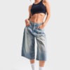 Washed Blue Unisex Jorts