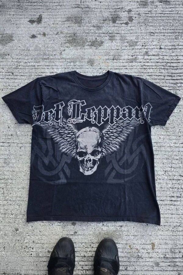 Wing Skull Grunge Unisex Tshirt