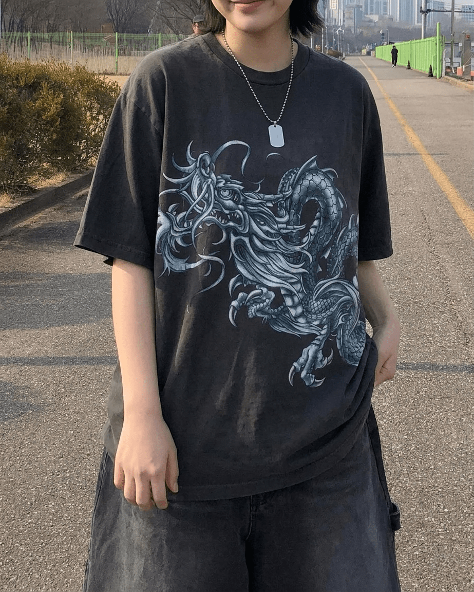 Dragon Grafitti Grunge Unisex Tshirt – Nomad Store