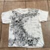 White Ingamous Skull Grunge Unisex Tshirt