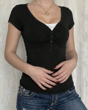 Black Laced Top