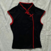 Red & Black Chinese Style Top