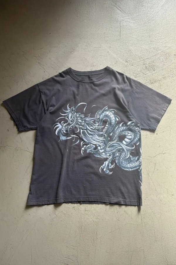 Dragon Grafitti Grunge Unisex Tshirt