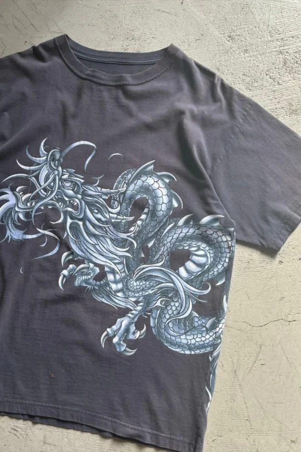 Dragon Grafitti Grunge Unisex Tshirt