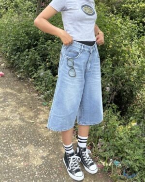 Light Blue Unisex Jorts