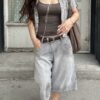 Gray Unisex Jorts