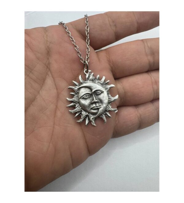 Moon and Sun Face Necklace