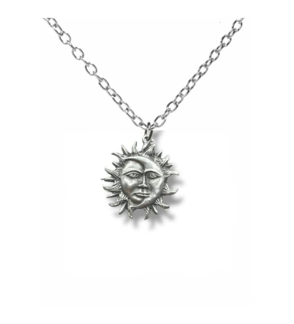 Moon and Sun Face Necklace