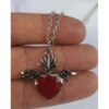 Gothic Red Heart Necklace