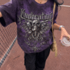 Purple Skull Grunge Unisex Tshirt