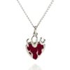 Red Flame Heart Necklace