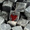 Red Flame Heart Necklace