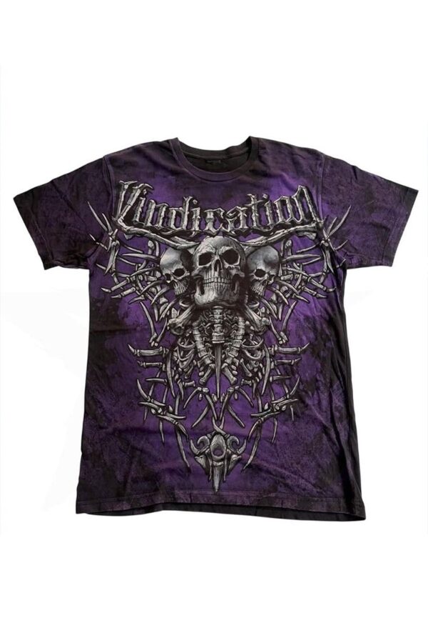 Purple Skull Grunge Unisex Tshirt