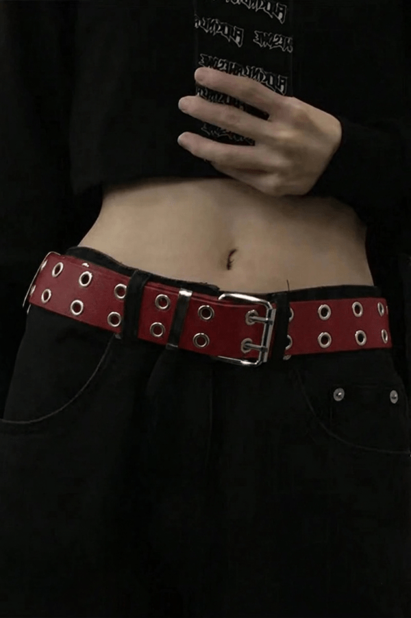 Red Doubled Unisex Belt