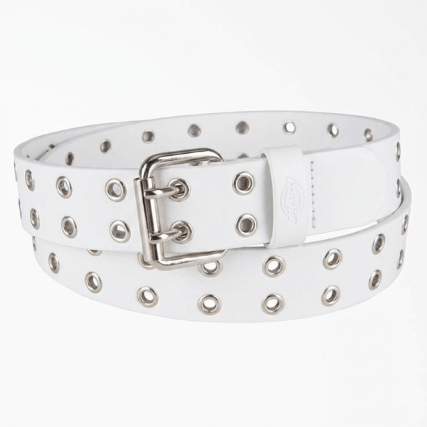 White Doubled Unisex Belt