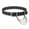 Double Chained Black Unisex Belt