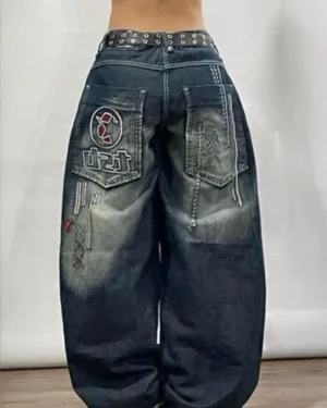IMG_0460 D2T Vintage Wash Unisex Baggy Jeans