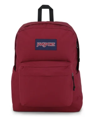 JS0A4QUE04S-FRONT Burgundy Jansport Backpack