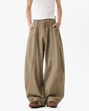 O1CN01FazdIU1jlMDA618I4_!!2219494494588-0-cib Khaki Retro Baggy Pants