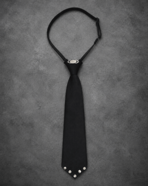 Metal Detail Short Tie - 1