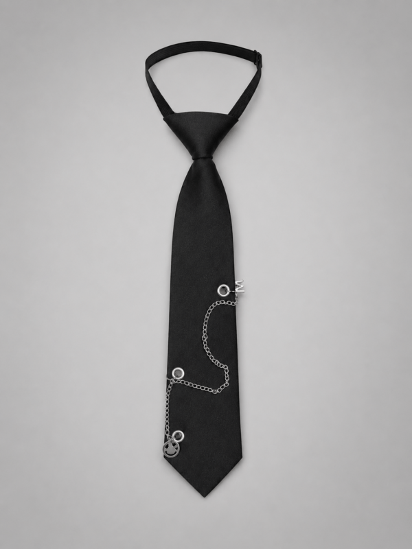 Metal Detail Short Tie - 2