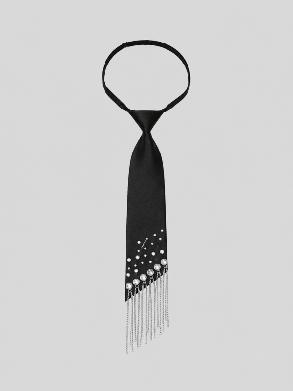 Metal Detail Short Tie - 3