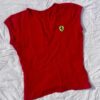 Red Ferrari Short Sleeve Crop