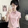 Pink Checkered Collar Hello Kitty Top