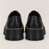 Black Matte Quad Low Platform Doc Martens Shoes