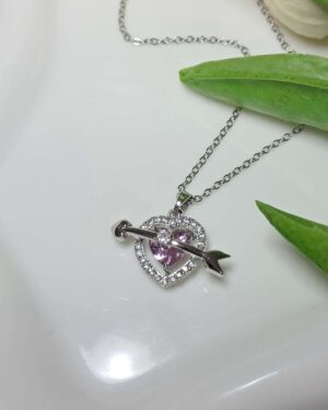 received_1503080387772439 Arrow Heart Necklace