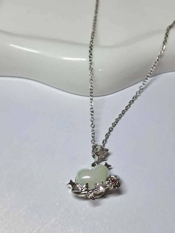 Flower Heart  Necklace