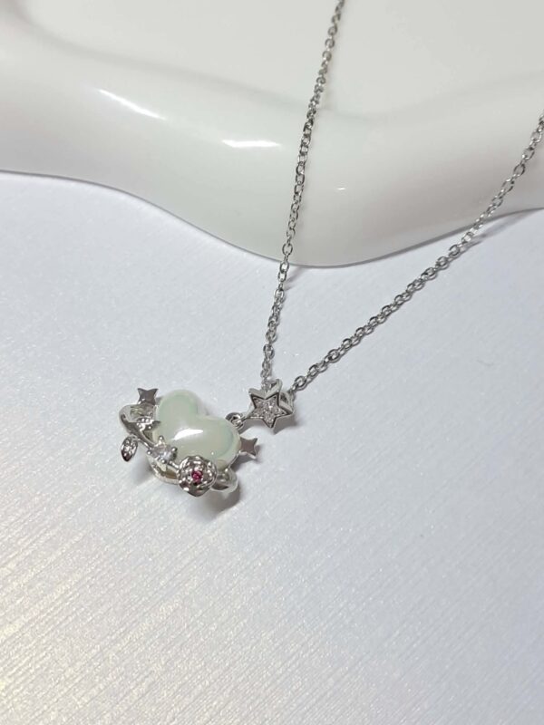 Flower Heart  Necklace