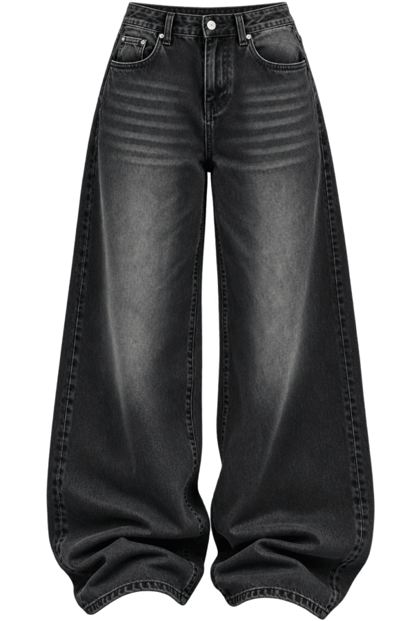 Fumed Black Extra Baggy Jeans
