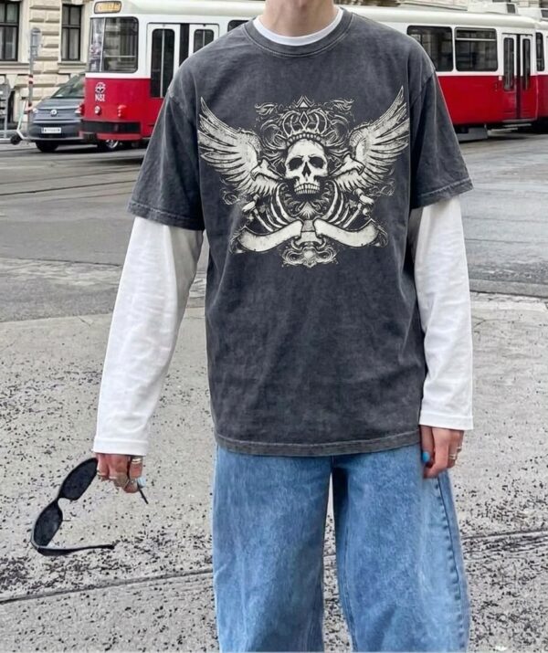 Gothic Washed Guitar Skeleton Long Sleeve (Copy)