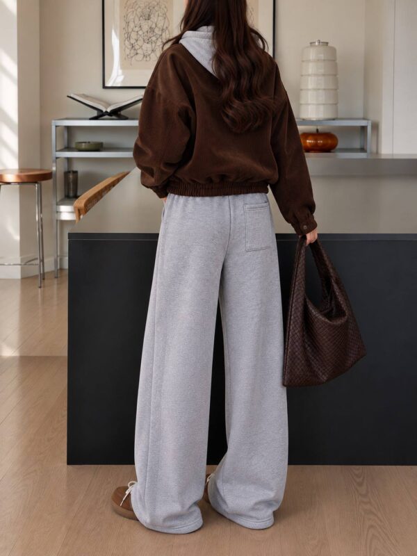 Wide Leg Thick Unisex Joggers - Gray