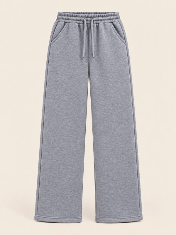 Wide Leg Thick Unisex Joggers - Gray